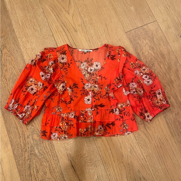 Collective Concepts Tops - Collective Concepts Floral Button Down Blouse